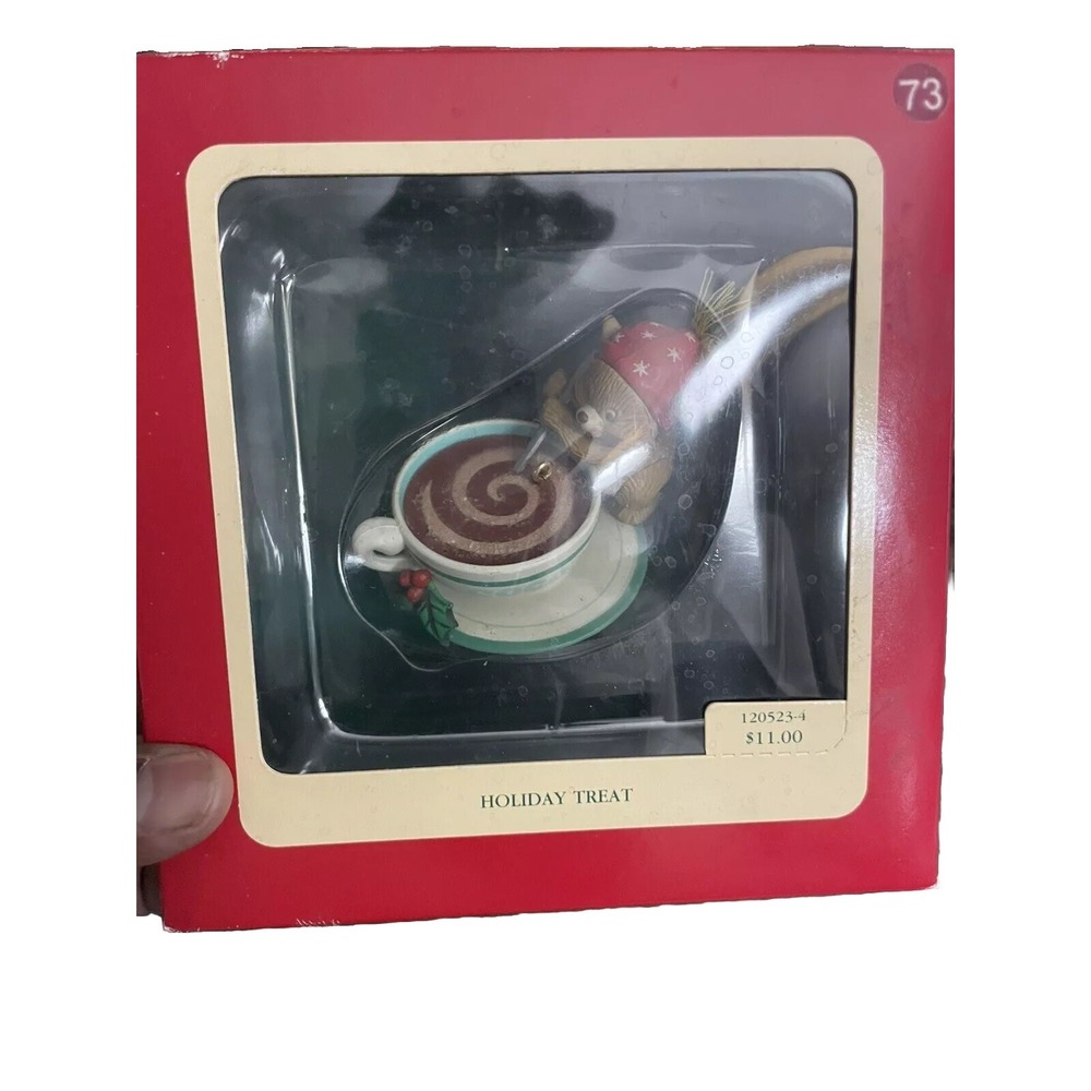 Carlton‎ Cards '91 Heirloom Collection Bear Stirring Chocolate Holiday Ornament
